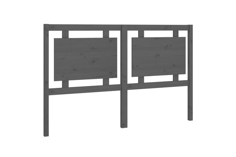 Sängynpääty harmaa 155,5x4x100 cm täysi mänty - Harmaa - Huonekalut - Sänky - Sängyn lisävarusteet & sängynpäädyt - Sängynpääty