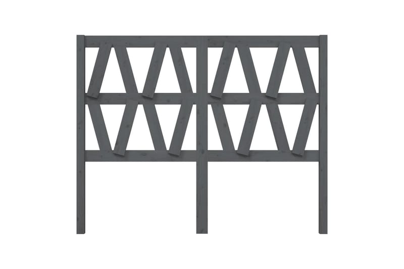 Sängynpääty harmaa 156x4x100 cm täysi mänty - Harmaa - Huonekalut - Sänky - Sängyn lisävarusteet & sängynpäädyt - Sängynpääty