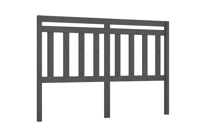 Sängynpääty harmaa 156x4x100 cm täysi mänty - Harmaa - Huonekalut - Sänky - Sängyn lisävarusteet & sängynpäädyt - Sängynpääty