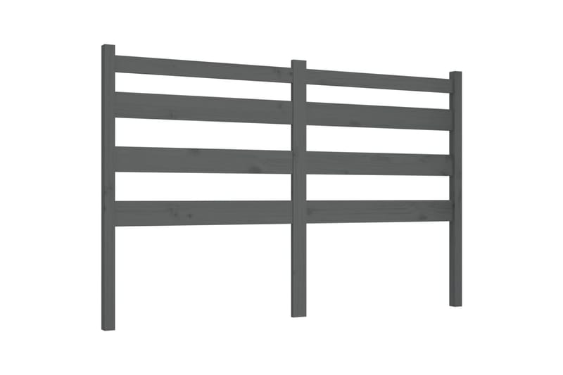 Sängynpääty harmaa 156x4x100 cm täysi mänty - Harmaa - Huonekalut - Sänky - Sängyn lisävarusteet & sängynpäädyt - Sängynpääty