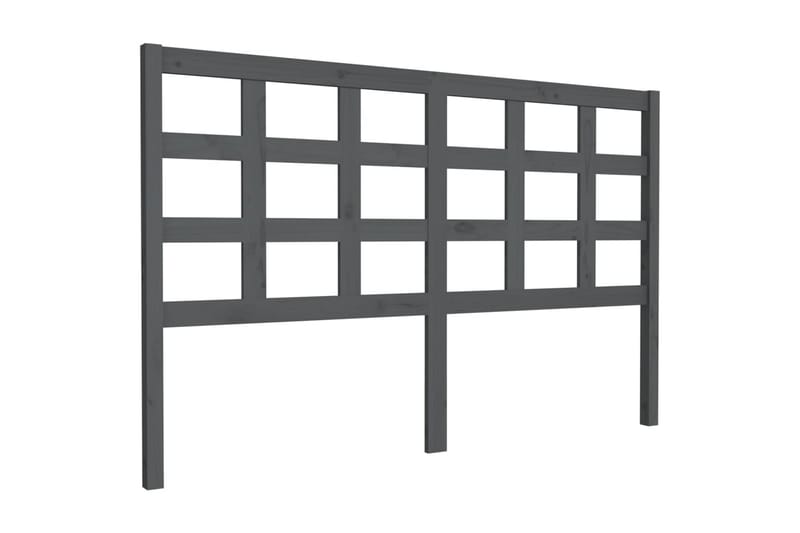 Sängynpääty harmaa 156x4x100 cm täysi mänty - Harmaa - Huonekalut - Sänky - Sängyn lisävarusteet & sängynpäädyt - Sängynpääty