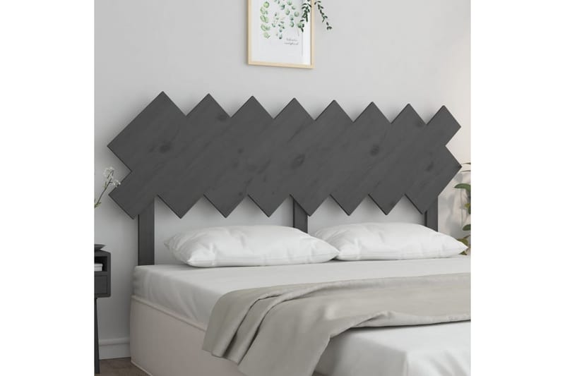 Sängynpääty harmaa 159,5x3x80,5 cm täysi mänty - Harmaa - Huonekalut - Sänky - Sängyn lisävarusteet & sängynpäädyt - Sängynpääty