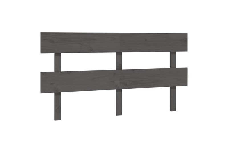 Sängynpääty harmaa 164x3x81 cm täysi mänty - Harmaa - Huonekalut - Sänky - Sängyn lisävarusteet & sängynpäädyt - Sängynpääty