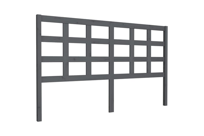 Sängynpääty harmaa 165,5x4x100 cm täysi mänty - Harmaa - Huonekalut - Sänky - Sängyn lisävarusteet & sängynpäädyt - Sängynpääty