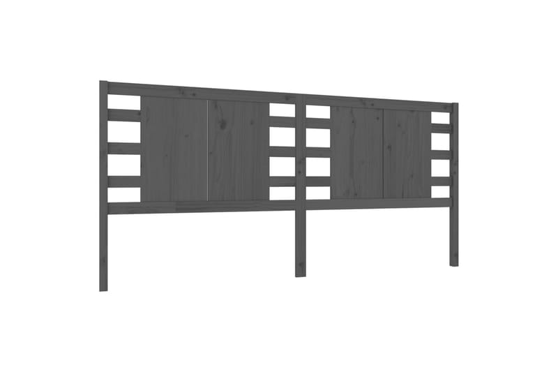 Sängynpääty harmaa 166x4x100 cm täysi mänty - Harmaa - Huonekalut - Sänky - Sängyn lisävarusteet & sängynpäädyt - Sängynpääty