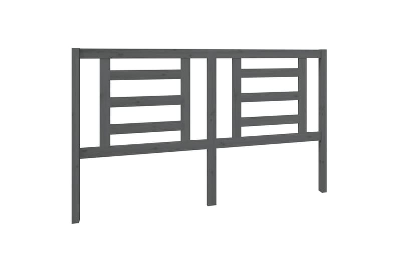 Sängynpääty harmaa 166x4x100 cm täysi mänty - Harmaa - Huonekalut - Sänky - Sängyn lisävarusteet & sängynpäädyt - Sängynpääty