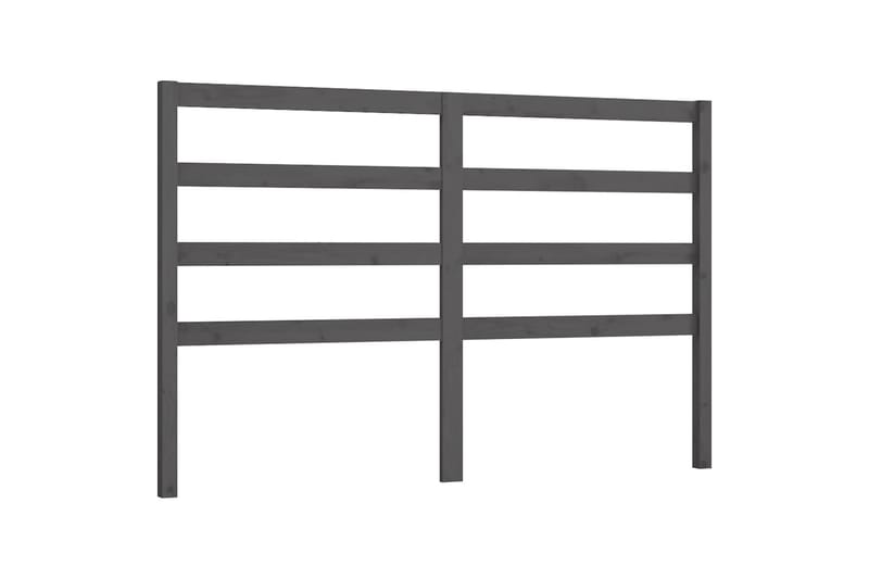 Sängynpääty harmaa 166x4x100 cm täysi mänty - Harmaa - Huonekalut - Sänky - Sängyn lisävarusteet & sängynpäädyt - Sängynpääty