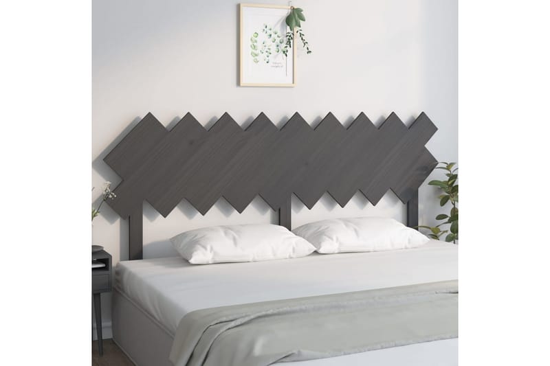 Sängynpääty harmaa 178x3x80,5 cm täysi mänty - Harmaa - Huonekalut - Sänky - Sängyn lisävarusteet & sängynpäädyt - Sängynpääty