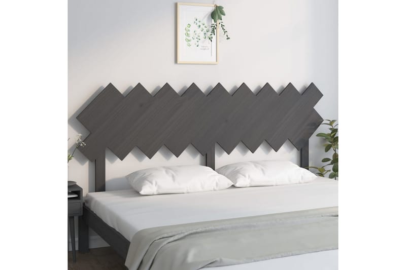 Sängynpääty harmaa 178x3x80,5 cm täysi mänty - Harmaa - Huonekalut - Sänky - Sängyn lisävarusteet & sängynpäädyt - Sängynpääty