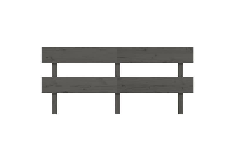 Sängynpääty harmaa 184x3x81 cm täysi mänty - Harmaa - Huonekalut - Sänky - Sängyn lisävarusteet & sängynpäädyt - Sängynpääty