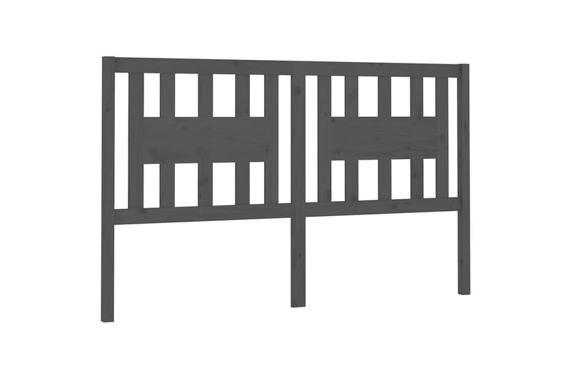 Sängynpääty harmaa 186x4x100 cm täysi mänty - Harmaa - Huonekalut - Sänky - Sängyn lisävarusteet & sängynpäädyt - Sängynpääty