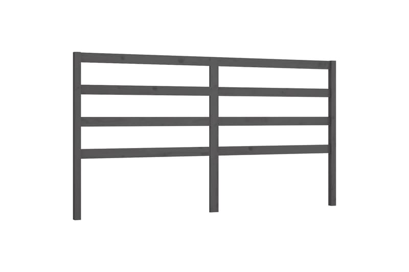 Sängynpääty harmaa 186x4x100 cm täysi mänty - Harmaa - Huonekalut - Sänky - Sängyn lisävarusteet & sängynpäädyt - Sängynpääty