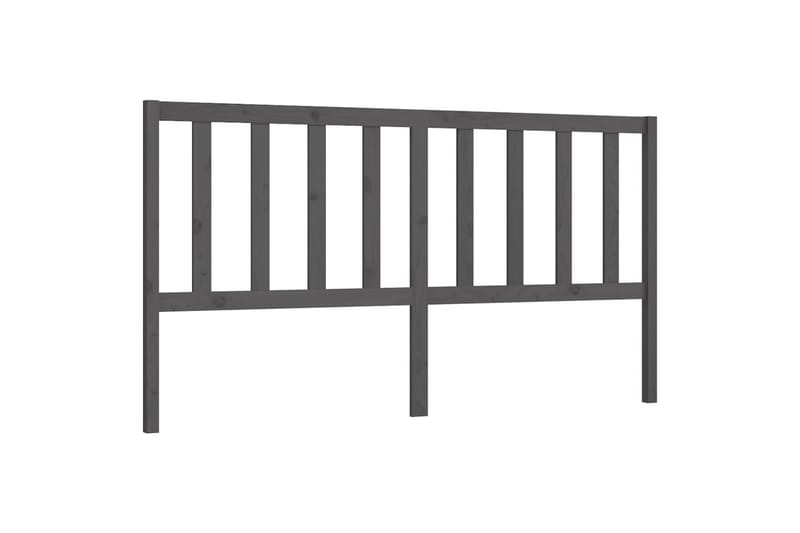 Sängynpääty harmaa 186x4x100 cm täysi mänty - Harmaa - Huonekalut - Sänky - Sängyn lisävarusteet & sängynpäädyt - Sängynpääty