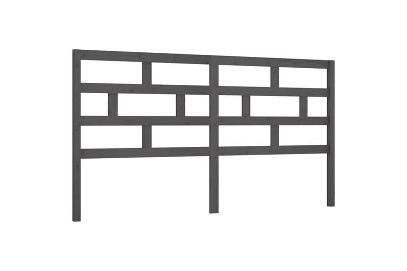 Sängynpääty harmaa 186x4x100 cm täysi mänty - Harmaa - Huonekalut - Sänky - Sängyn lisävarusteet & sängynpäädyt - Sängynpääty