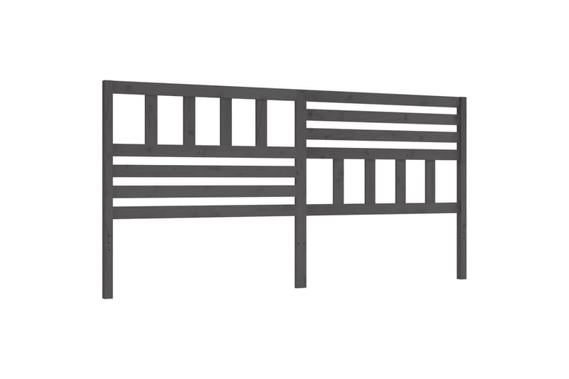 Sängynpääty harmaa 186x4x100 cm täysi mänty - Harmaa - Huonekalut - Sänky - Sängyn lisävarusteet & sängynpäädyt - Sängynpääty