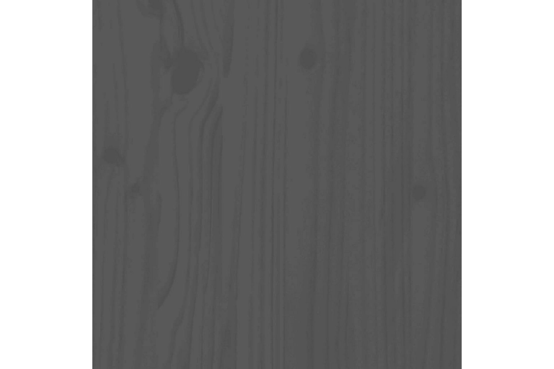 Sängynpääty harmaa 186x4x104 cm täysi mänty - Harmaa - Huonekalut - Sänky - Sängyn lisävarusteet & sängynpäädyt - Sängynpääty