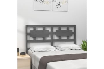 Sängynpääty harmaa 205,5x4x100 cm täysi mänty - Harmaa - Huonekalut - Sänky - Sängyn lisävarusteet & sängynpäädyt - Sängynpääty
