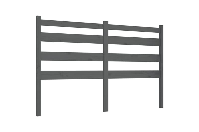 Sängynpääty harmaa 206x4x100 cm täysi mänty - Harmaa - Huonekalut - Sänky - Sängyn lisävarusteet & sängynpäädyt - Sängynpääty