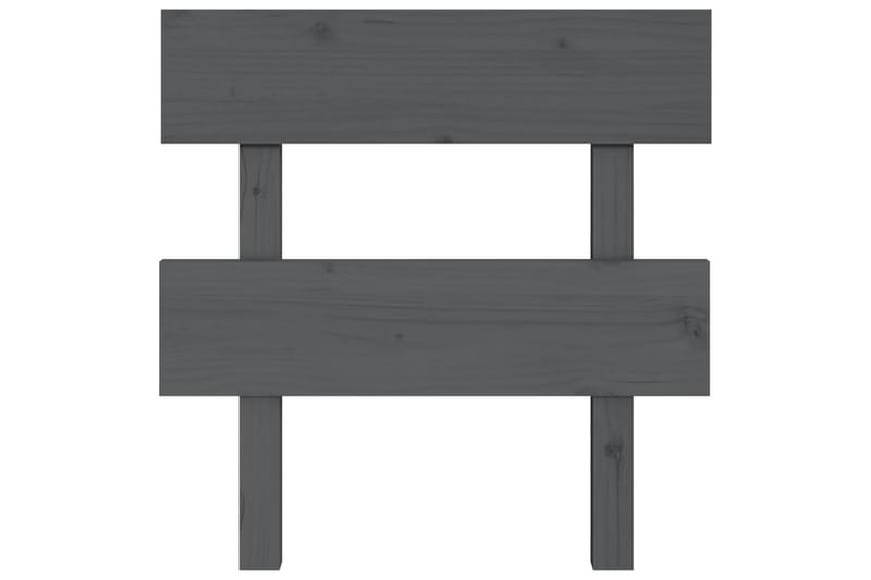 Sängynpääty harmaa 78,5x3x81 cm täysi mänty - Harmaa - Huonekalut - Sänky - Sängyn lisävarusteet & sängynpäädyt - Sängynpääty