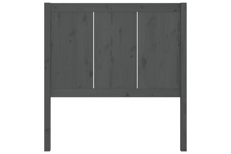 Sängynpääty harmaa 80,5x4x100 cm täysi mänty - Harmaa - Huonekalut - Sänky - Sängyn lisävarusteet & sängynpäädyt - Sängynpääty