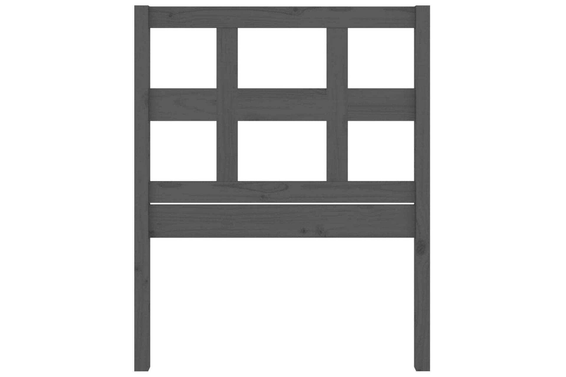 Sängynpääty harmaa 80,5x4x100 cm täysi mänty - Harmaa - Huonekalut - Sänky - Sängyn lisävarusteet & sängynpäädyt - Sängynpääty