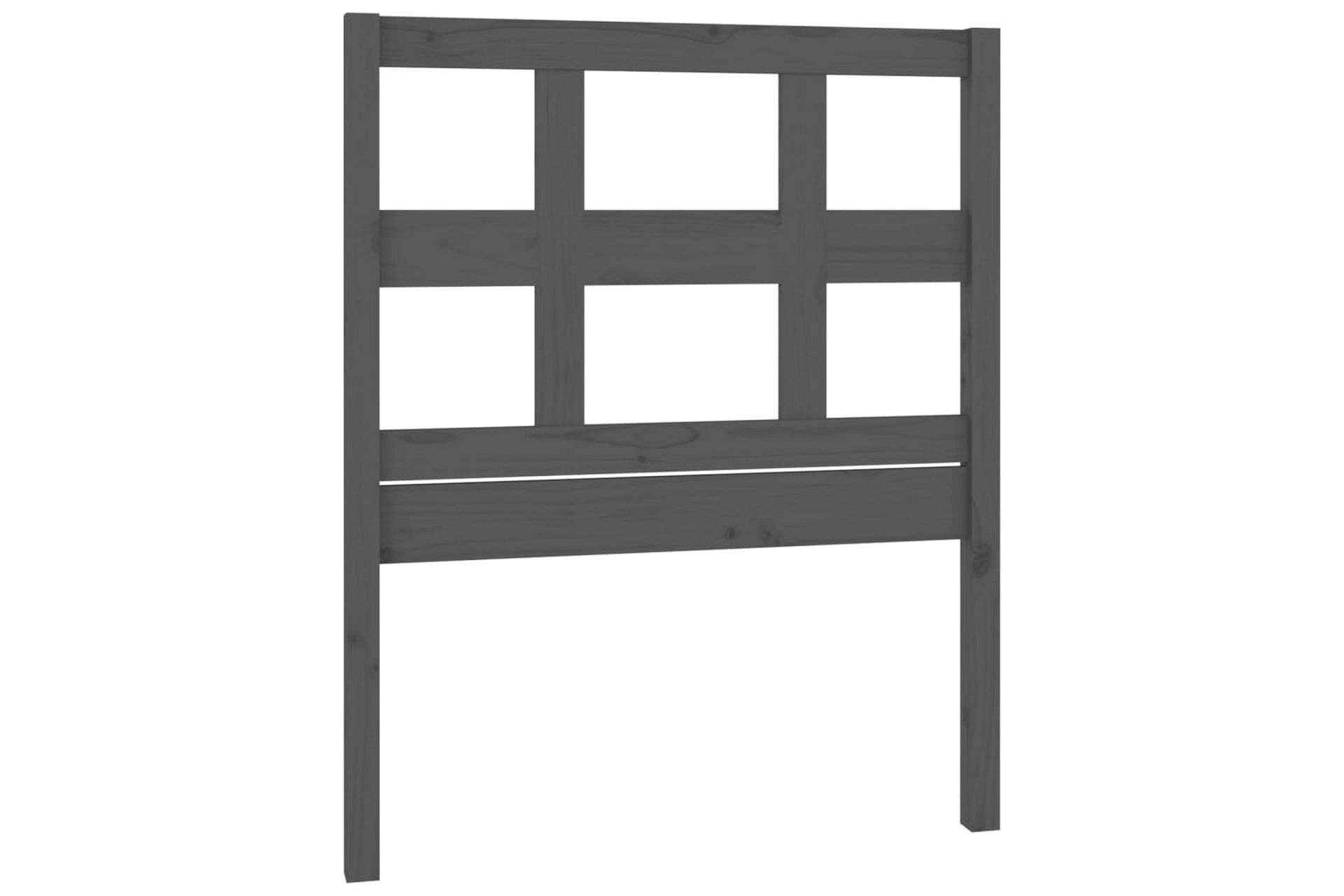 Sängynpääty harmaa 80,5x4x100 cm täysi mänty - Harmaa - Huonekalut - Sänky - Sängyn lisävarusteet & sängynpäädyt - Sängynpääty
