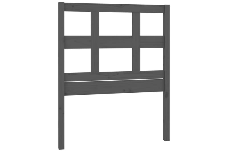 Sängynpääty harmaa 80,5x4x100 cm täysi mänty - Harmaa - Huonekalut - Sänky - Sängyn lisävarusteet & sängynpäädyt - Sängynpääty