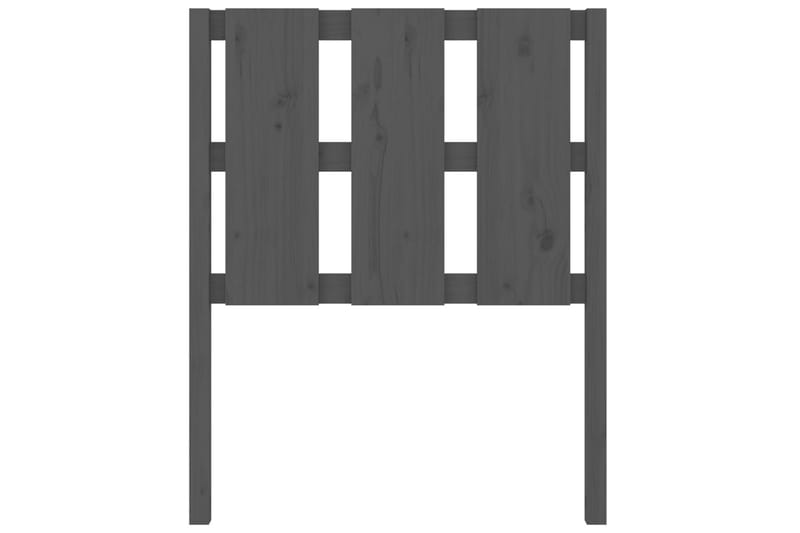 Sängynpääty harmaa 80,5x4x100 cm täysi mänty - Harmaa - Huonekalut - Sänky - Sängyn lisävarusteet & sängynpäädyt - Sängynpääty