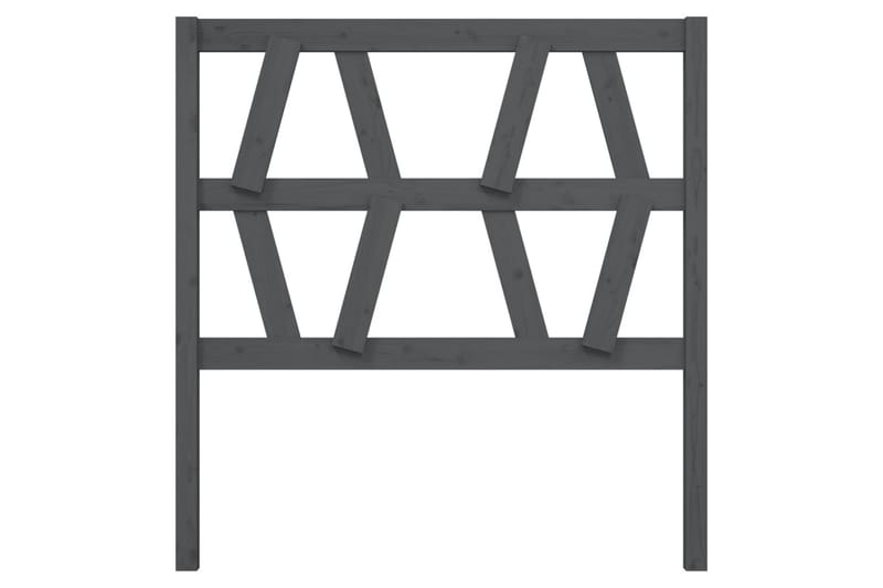 Sängynpääty harmaa 81x4x100 cm täysi mänty - Harmaa - Huonekalut - Sänky - Sängyn lisävarusteet & sängynpäädyt - Sängynpääty