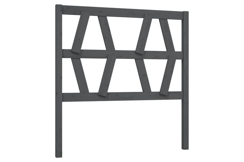 Sängynpääty harmaa 81x4x100 cm täysi mänty - Harmaa - Huonekalut - Sänky - Sängyn lisävarusteet & sängynpäädyt - Sängynpääty