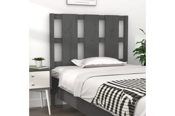 Sängynpääty harmaa 95,5x4x100 cm täysi mänty - Harmaa - Huonekalut - Sänky - Sängyn lisävarusteet & sängynpäädyt - Sängynpääty