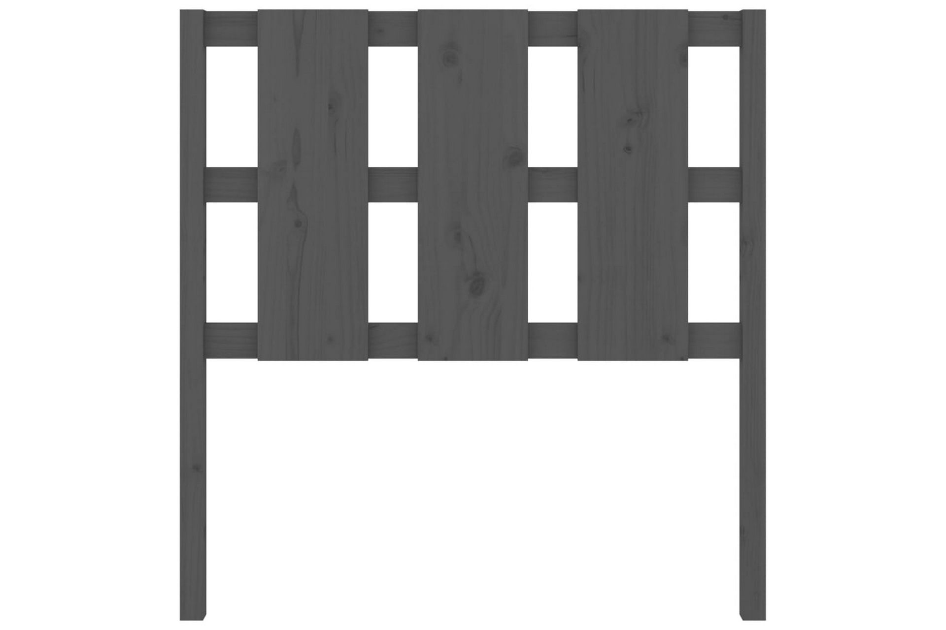 Sängynpääty harmaa 95,5x4x100 cm täysi mänty - Harmaa - Huonekalut - Sänky - Sängyn lisävarusteet & sängynpäädyt - Sängynpääty