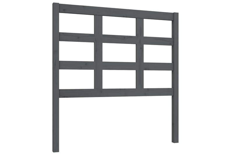Sängynpääty harmaa 95,5x4x100 cm täysi mänty - Harmaa - Huonekalut - Sänky - Sängyn lisävarusteet & sängynpäädyt - Sängynpääty