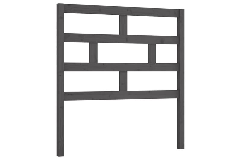Sängynpääty harmaa 96x4x100 cm täysi mänty - Harmaa - Huonekalut - Sänky - Sängyn lisävarusteet & sängynpäädyt - Sängynpääty