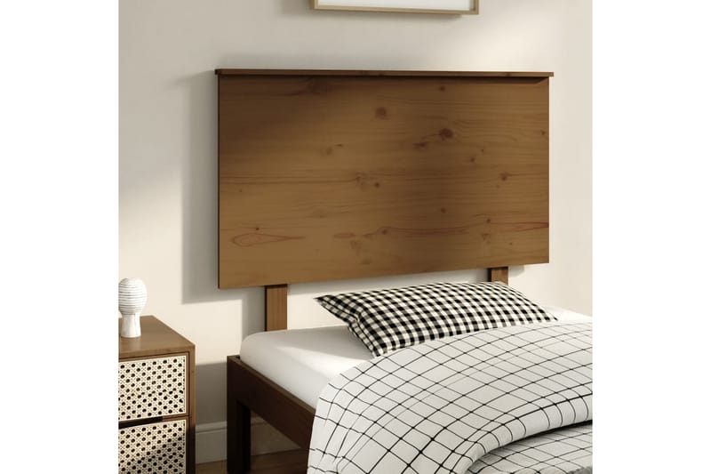 Sängynpääty hunajanruskea 104x6x82,5 cm täysi mänty - Ruskea - Huonekalut - Sänky - Sängyn lisävarusteet & sängynpäädyt - Sängynpääty