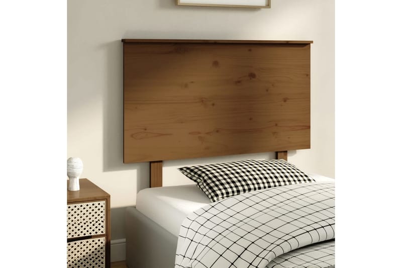 Sängynpääty hunajanruskea 104x6x82,5 cm täysi mänty - Ruskea - Huonekalut - Sänky - Sängyn lisävarusteet & sängynpäädyt - Sängynpääty