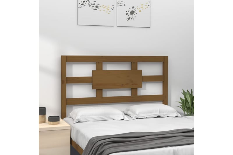 Sängynpääty hunajanruskea 105,5x4x100 cm täysi mänty - Ruskea - Huonekalut - Sänky - Sängyn lisävarusteet & sängynpäädyt - Sängynpääty