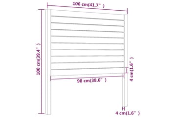 Sängynpääty hunajanruskea 106x4x100 cm täysi mänty - Ruskea - Huonekalut - Sänky - Sängyn lisävarusteet & sängynpäädyt - Sängynpääty