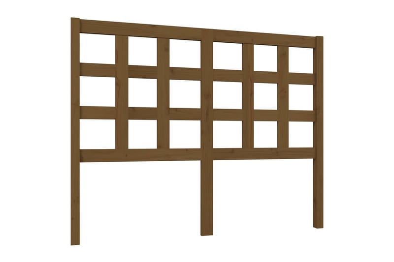 Sängynpääty hunajanruskea 125,5x4x100 cm täysi mänty - Ruskea - Huonekalut - Sänky - Sängyn lisävarusteet & sängynpäädyt - Sängynpääty