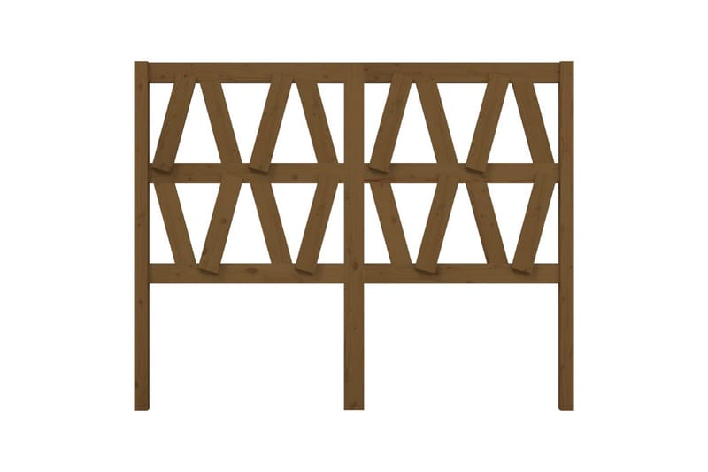 Sängynpääty hunajanruskea 126x4x100 cm täysi mänty - Ruskea - Huonekalut - Sänky - Sängyn lisävarusteet & sängynpäädyt - Sängynpääty