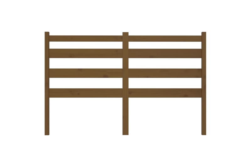 Sängynpääty hunajanruskea 126x4x100 cm täysi mänty - Ruskea - Huonekalut - Sänky - Sängyn lisävarusteet & sängynpäädyt - Sängynpääty