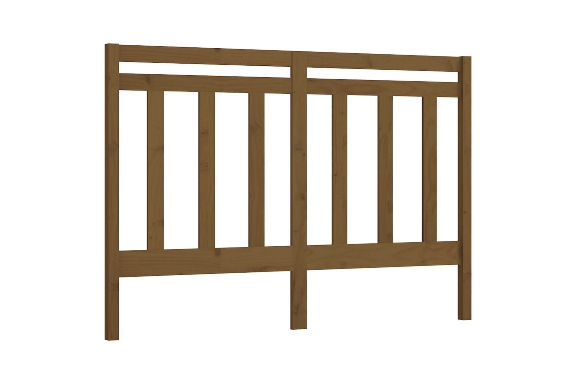 Sängynpääty hunajanruskea 126x4x100 cm täysi mänty - Ruskea - Huonekalut - Sänky - Sängyn lisävarusteet & sängynpäädyt - Sängynpääty