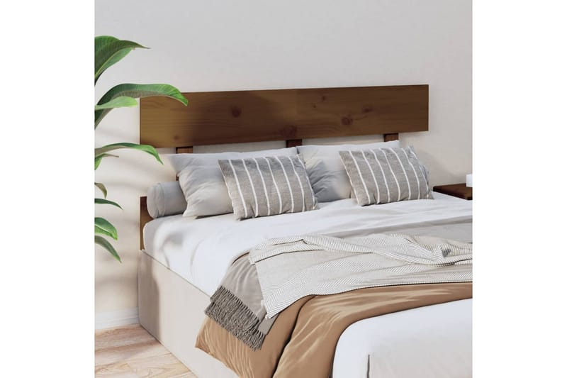Sängynpääty hunajanruskea 138x3x81 cm täysi mänty - Ruskea - Huonekalut - Sänky - Sängyn lisävarusteet & sängynpäädyt - Sängynpääty