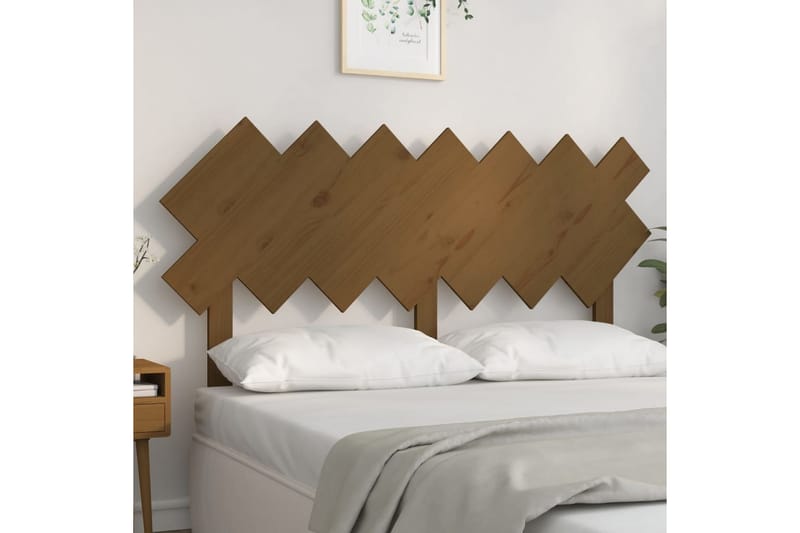 Sängynpääty hunajanruskea 141x3x80,5 cm täysi mänty - Ruskea - Huonekalut - Sänky - Sängyn lisävarusteet & sängynpäädyt - Sängynpääty