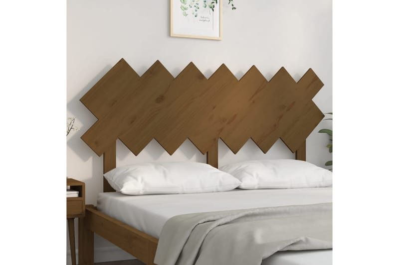 Sängynpääty hunajanruskea 141x3x80,5 cm täysi mänty - Ruskea - Huonekalut - Sänky - Sängyn lisävarusteet & sängynpäädyt - Sängynpääty