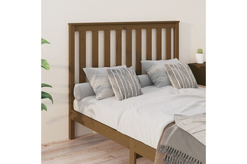 Sängynpääty hunajanruskea 146x6x101 cm täysi mänty - Ruskea - Huonekalut - Sänky - Sängyn lisävarusteet & sängynpäädyt - Sängynpääty