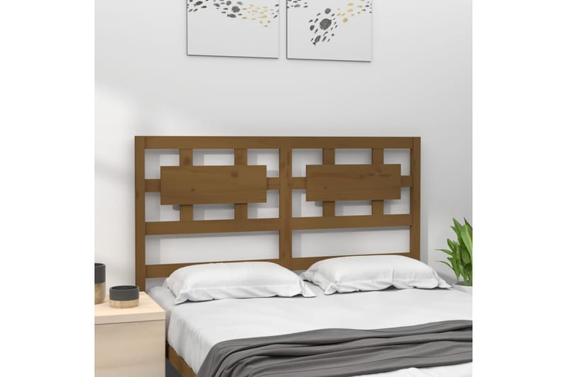 Sängynpääty hunajanruskea 155,5x4x100 cm täysi mänty - Ruskea - Huonekalut - Sänky - Sängyn lisävarusteet & sängynpäädyt - Sängynpääty