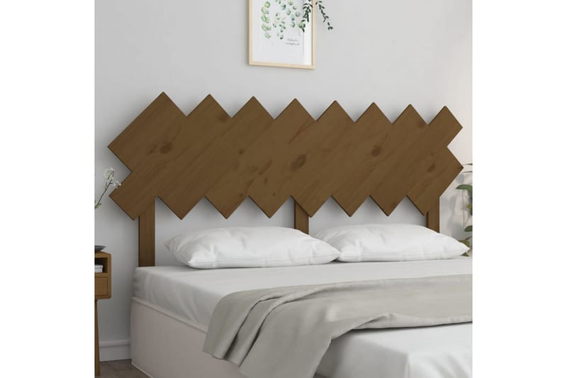 Sängynpääty hunajanruskea 159,5x3x80,5 cm täysi mänty - Ruskea - Huonekalut - Sänky - Sängyn lisävarusteet & sängynpäädyt - Sängynpääty