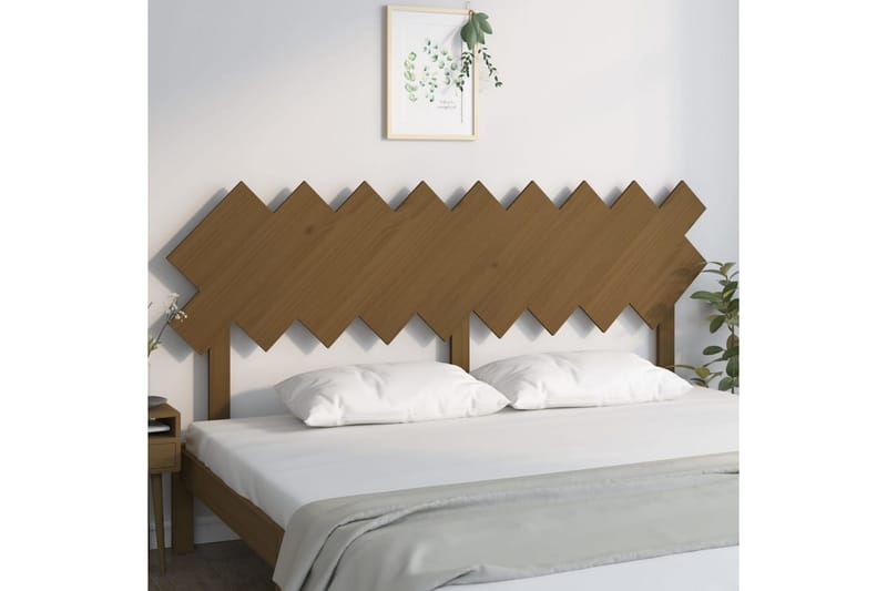 Sängynpääty hunajanruskea 178x3x80,5 cm täysi mänty - Ruskea - Huonekalut - Sänky - Sängyn lisävarusteet & sängynpäädyt - Sängynpääty