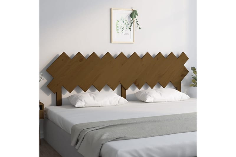 Sängynpääty hunajanruskea 196x3x80,5 cm täysi mänty - Ruskea - Huonekalut - Sänky - Sängyn lisävarusteet & sängynpäädyt - Sängynpääty